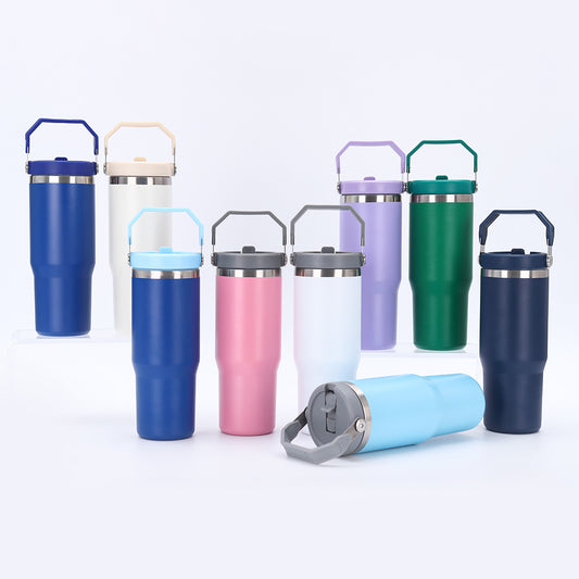 stainless steel handle car mug