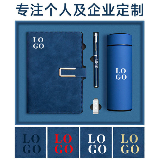 Premium promotional gifts notebook pen bottle with box