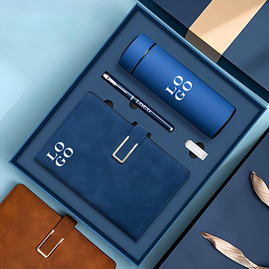 Premium promotional gifts notebook pen bottle with box