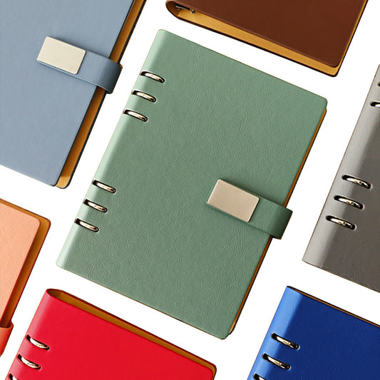 A5 premium spiral notebook with customized logo on pu cover,english,arbic,spanish